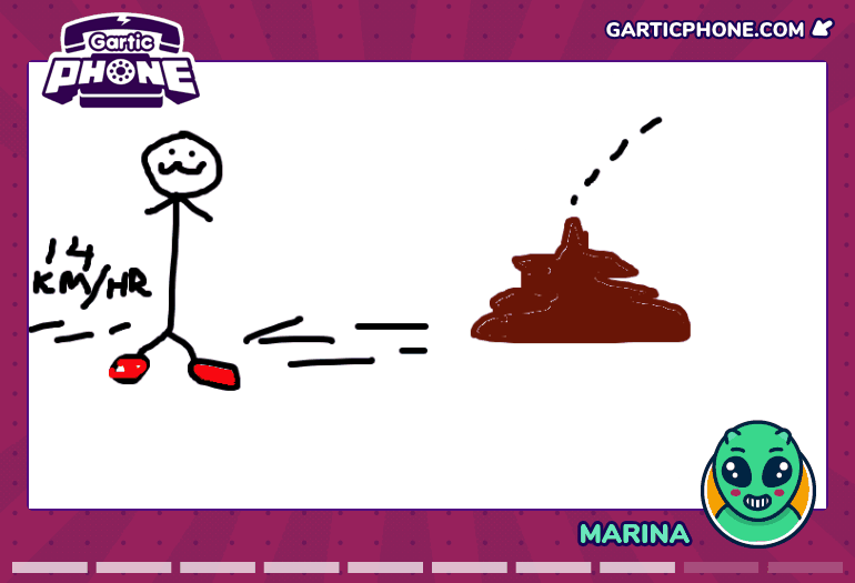 Man Approaching Poop at 14km/h