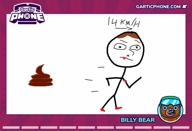 Mustach Man with Red Shoes Running from Shit at 14km/hr